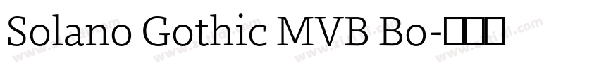 Solano Gothic MVB Bo字体转换